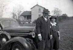 grandma Julia (Juliska) Szechy (Szecsi) Kish; grandpa Daniel (Deso) Kish; Kish Family farm Grandparents